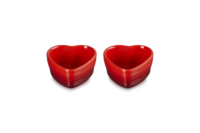 Le Creuset Set of 2 Heart Ramekins Cerise Keans Claremorris