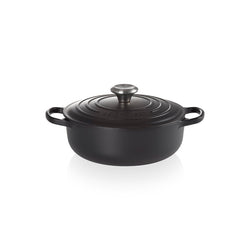 Le Creuset Signature 24cm Satin Black cast iron sauteuse, oven safe, induction compatible, durable enamel – Keans