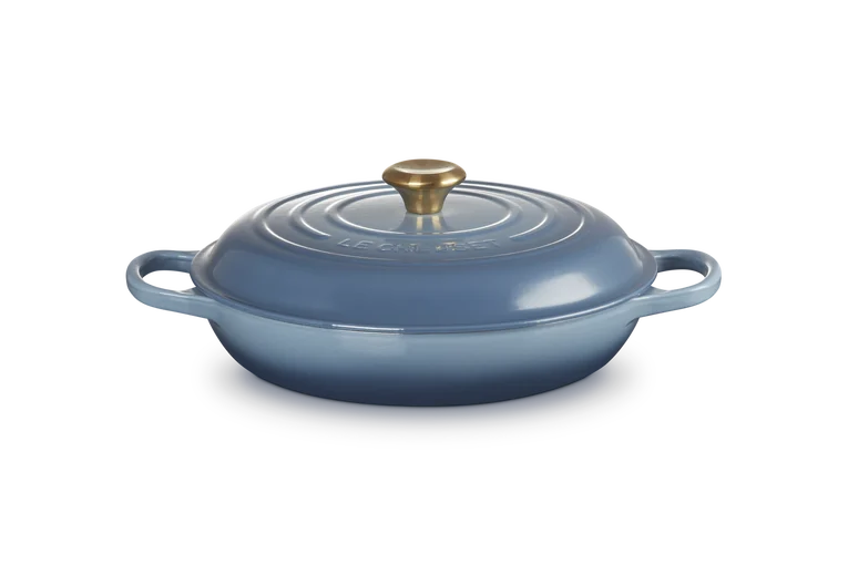 Le Creuset Signature Cast Iron Shallow Casserole 30cm Chambray Keans Claremorris