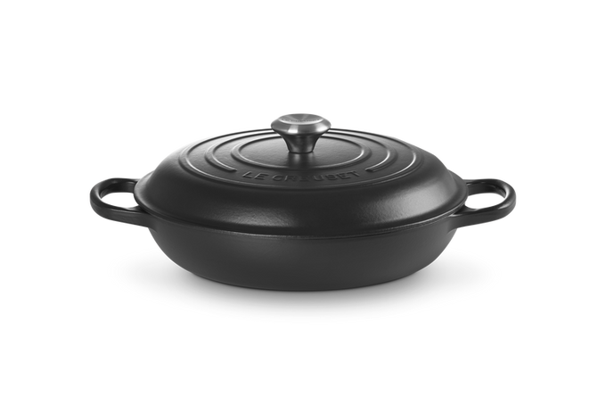 Le Creuset Signature Cast Iron Shallow Casserole 30cm Satin Black Keans Claremorris