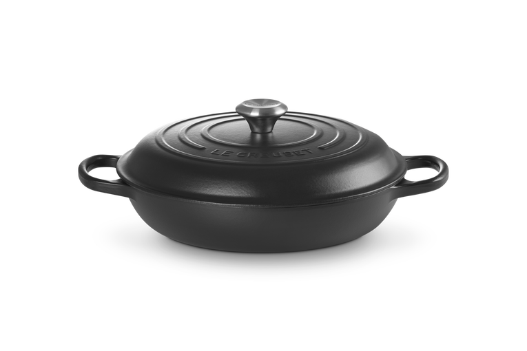 Le Creuset Signature Cast Iron Shallow Casserole 30cm Satin Black Keans Claremorris