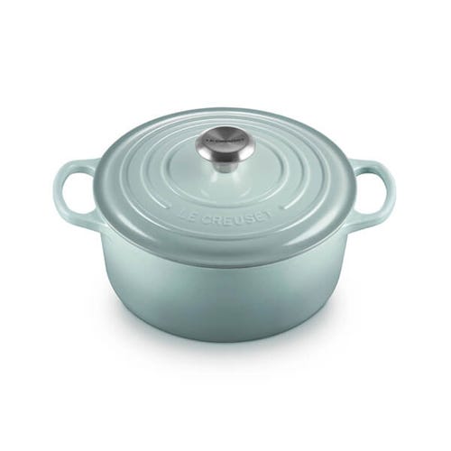 Le Creuset Signature Sea Salt 24cm Cast Iron Round Casserole, 4.5L, oven-safe, durable enamel – Keans Claremorris