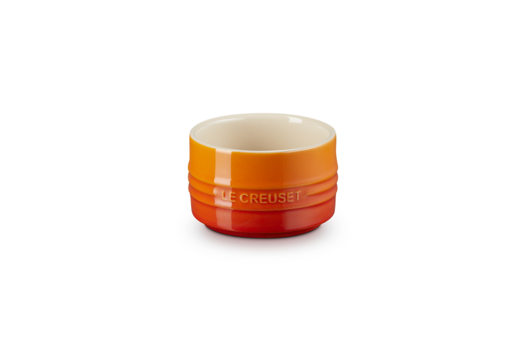 Le Creuset stackable volcanic stoneware ramekin, durable, scratch-resistant, oven to freezer safe – available at Keans