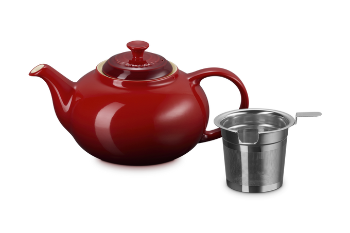 Le Creuset Stoneware Classic Teapot with Infuser Cerise Keans Claremorris