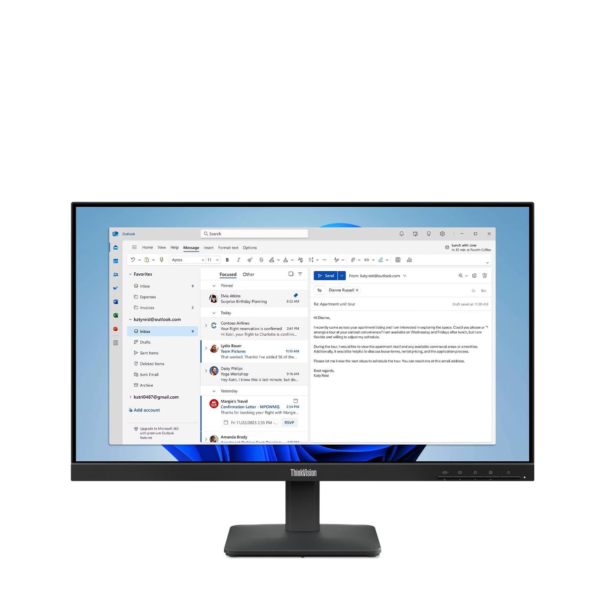 Lenovo ThinkVision S24-4e 23.8" Monitor| 64B5KAT1UK Keans Claremorris