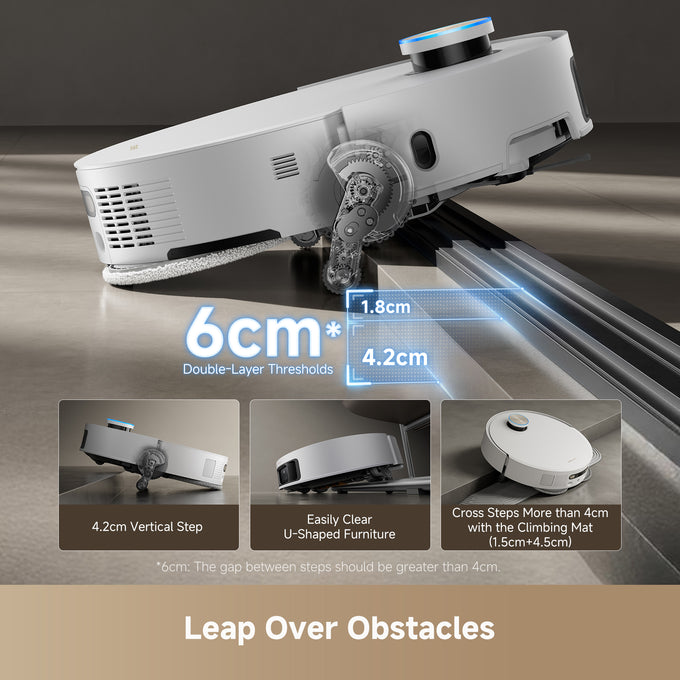 Robotic vacuum cleaner with climbing capabilities on a metallic surface