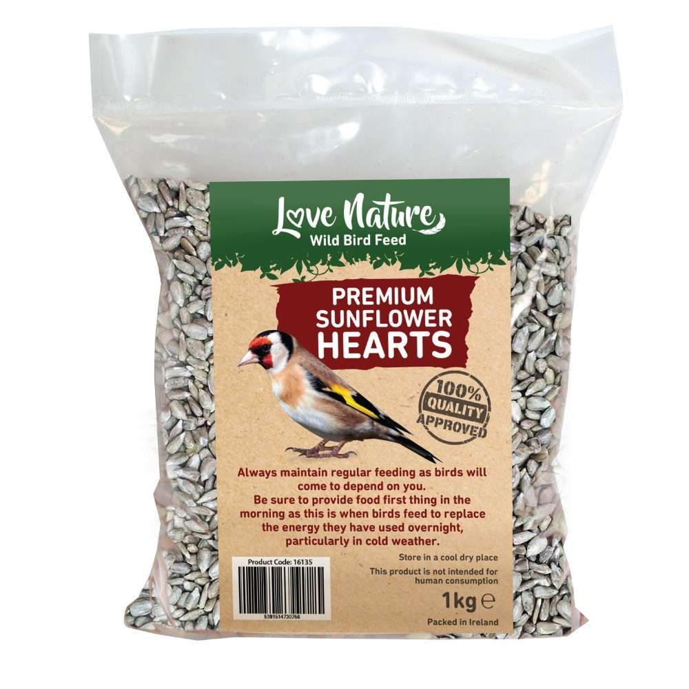 Love Nature 1Kg Sunflower Hearts Bag Keans Claremorris