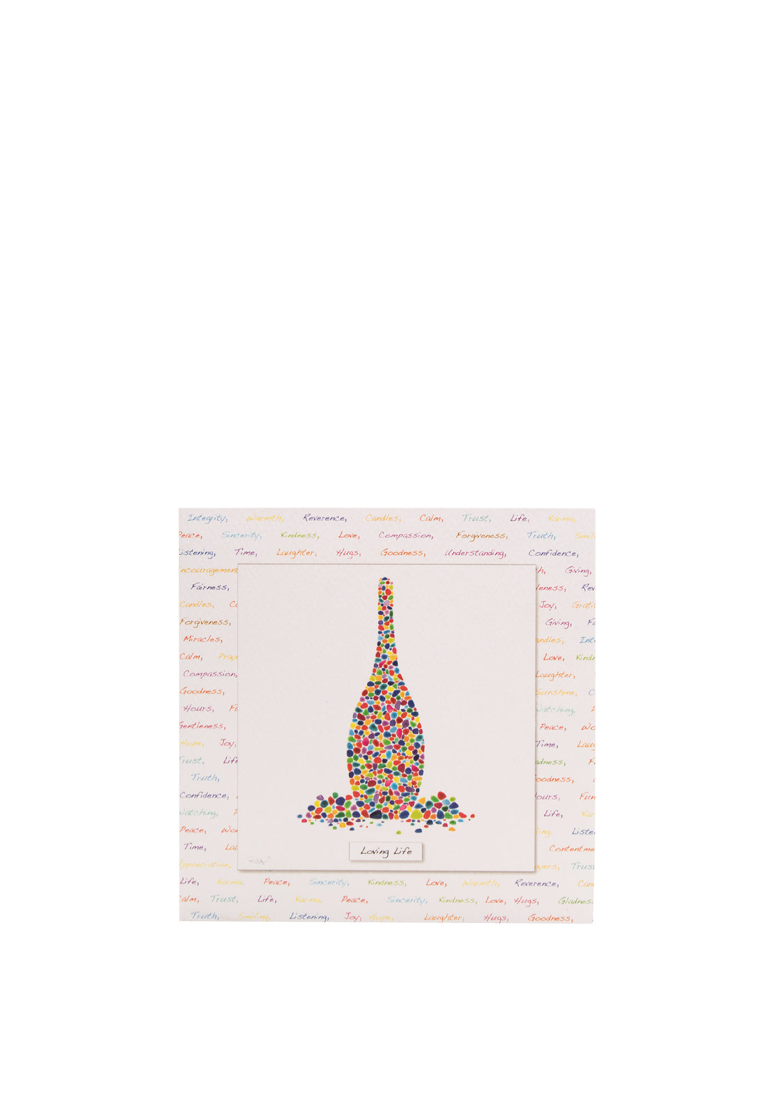 Rita Oates Loving Life Greetings Card 150x150mm with vibrant design, perfect for heartfelt messages - Keans Claremorris.
