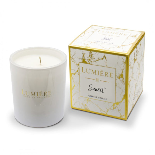 Lumiere Range - Single Wick 34cl Candle - Sunset (Coucher Du Soleil) Keans Claremorris 