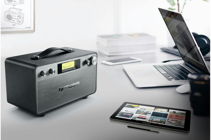 Muse Retro Bluetooth Speaker 2x20w Black | M-670BT - Image 7
