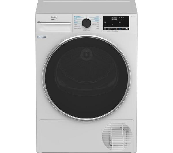 BEKO Pro IronFinish B5T4923IW 9kg white heat pump tumble dryer with sensor drying, A++ energy rating - Keans Claremorris