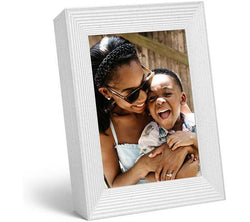 AURA Mason 9" WiFi Digital Photo Frame in White Quartz, sleek design, from Keans Claremorris