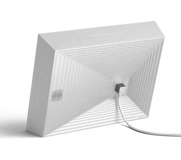 AURA Mason 9" WiFi Digital Photo Frame in White Quartz, sleek design, Keans Claremorris store.