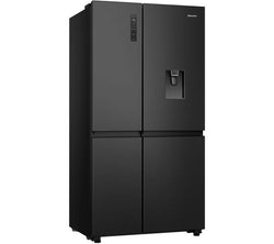 Hisense PureFlat RS840N4WFE 649L American-style smart fridge freezer, black stainless steel, Wi-Fi, no frost, Kean’s