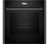 NEFF N70 Slide&Hide Graphite Electric Oven, 71L, Pyrolytic Clean, CircoTherm, Smart Home Connect – Kean’s Claremorris –