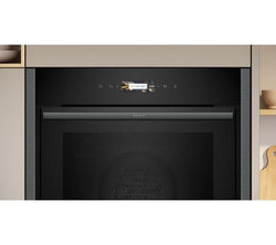 NEFF N70 Slide&Hide B54CR71G0B Electric Pyrolytic Smart Oven in Graphite, available at Keans Claremorris