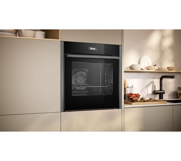 NEFF N70 Slide&Hide B54CR71G0B Electric Pyrolytic Smart Oven in Graphite – sleek, self-cleaning, smart cooking | Keans