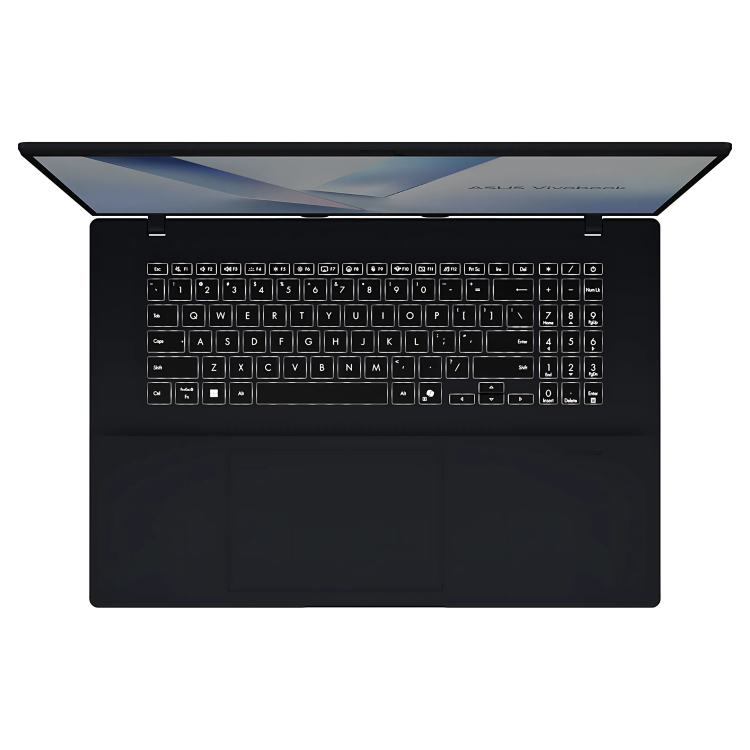 Black laptop on a white background