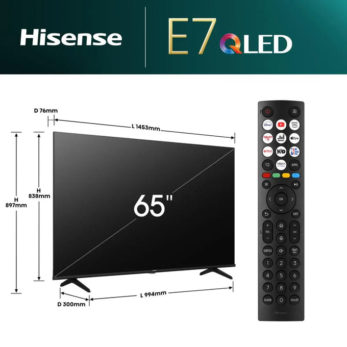 Hisense 65 Inch 4K QLED Smart TV Series E71Q | 65E71Q - Image 4