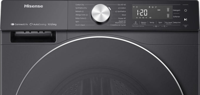 Hisense 10.5Kg Freestanding Autodose Washer 1400RPM| WF5S1045BB - Image 3