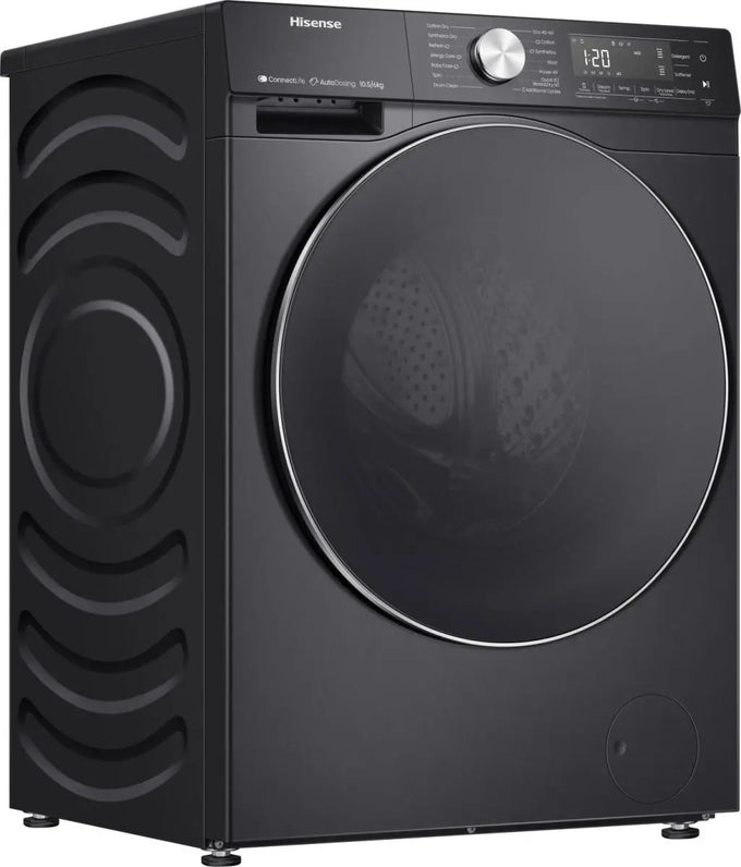 Hisense 10.5kg Wash 6kg Dry Washer Dryer Black| WD5S1045BB - Image 2