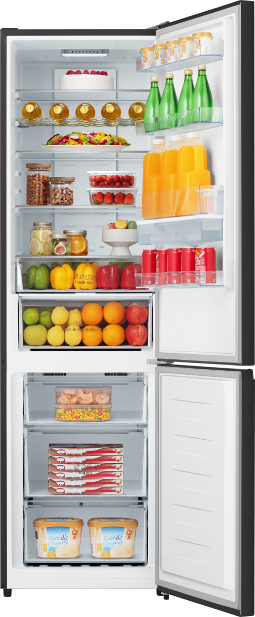 Hisense 59.5cm x 200.4cm Freestanding No Frost Fridge Freezer Water Dispenser 336L Black | RB435N4WFE - Image 2