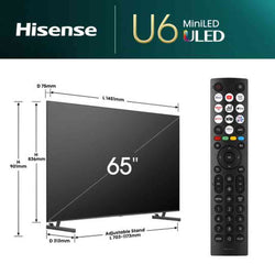 Hisense U6NQ 65" 4K UHD Mini-LED Smart TV | 65U61NQ
