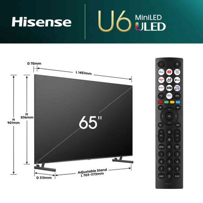 Hisense U6NQ 65" 4K UHD Mini-LED Smart TV | 65U61NQ - Image 2