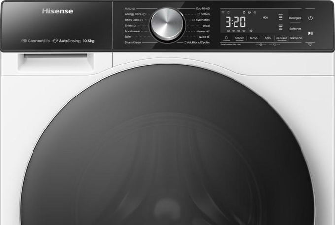 Hisense 10kg Freestanding Washing Machine 1400rpm LED Display White - Image 8