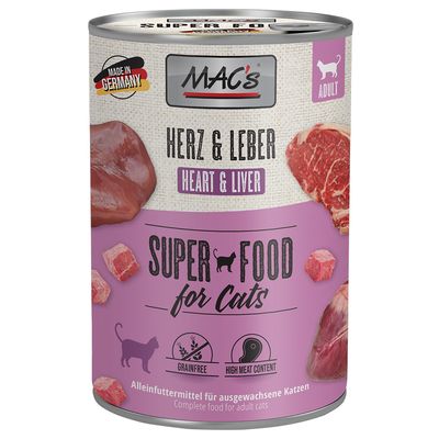 MAC's Cat Tin Food Heart & Liver 400g, grain-free, natural ingredients, no preservatives, healthy skin, Keans Claremorris