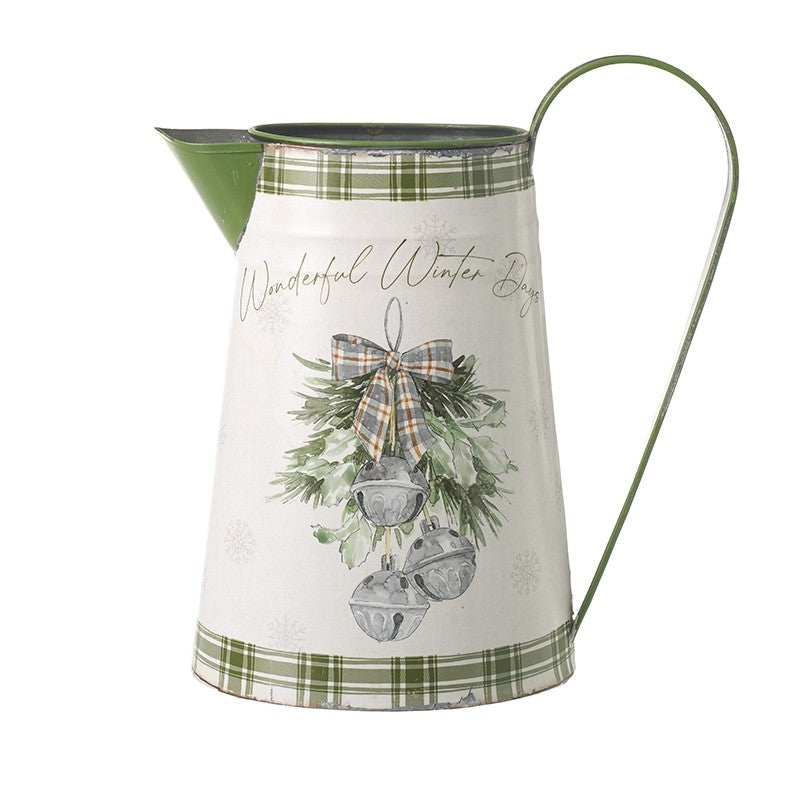 Tartan Bow & Bells Wonderful Winter Jug 26cm - Image 1