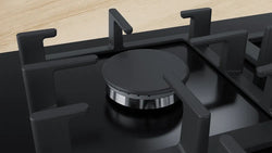 Bosch PPQ7A6B90 75cm Flame Select Gas on Glass Hob, sleek design, available at Keans Claremorris
