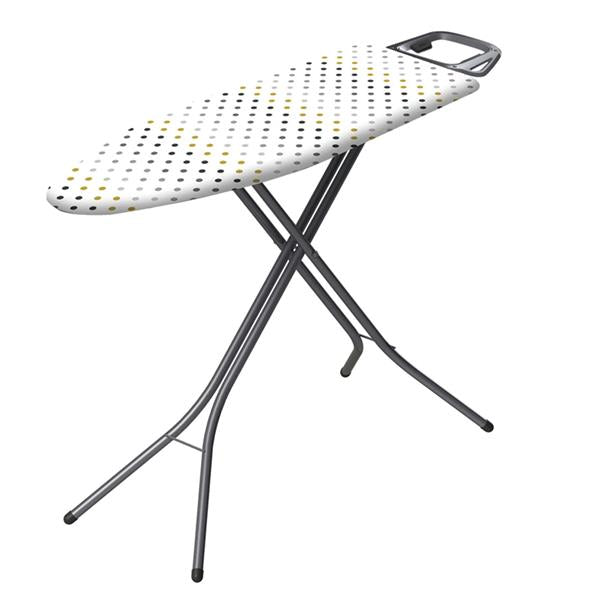 Minky Verso Sequin Special Ironing Board with adjustable height, non-slip rest, 100% cotton cover, 114x38cm surface - Keans