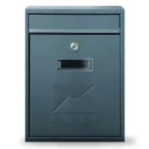 Manor Grey Steel Post Box Keans Claremorris