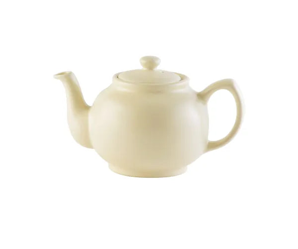 Matt Cream 6 Cup Teapot Keans Claremorris