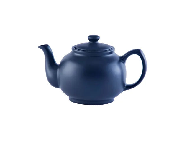 Matt Navy Blue 6 Cup Teapot with non-drip spout, ergonomic handle, stoneware, dishwasher safe – Keans Claremorris