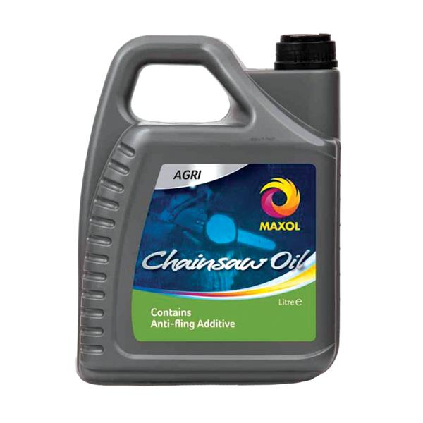 Maxol Chainsaw Chain Oil 1 Litre with anti-fling additive, high tackiness, protects chain and bar – available at Keans