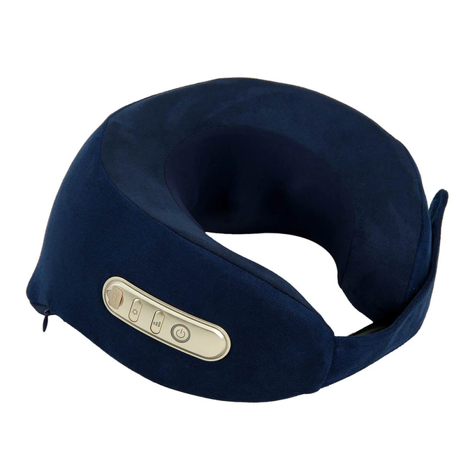 Medivon Cerv Neck Collar Massager Navy with 3D massage, heat therapy, memory foam, USB rechargeable – available at Kean’s