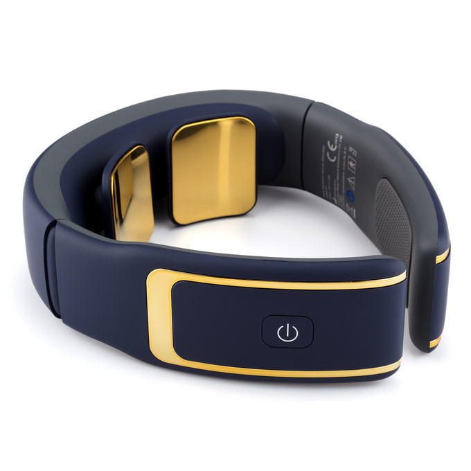 Medivon Ultra EMS Pro Navy massager with EMS, thermopuncture, magnetic therapy, wireless remote – available at Kean’s