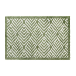 Mega Mat Machine Washable Doormat, 50x75cm, Green Geo Keans Claremorris