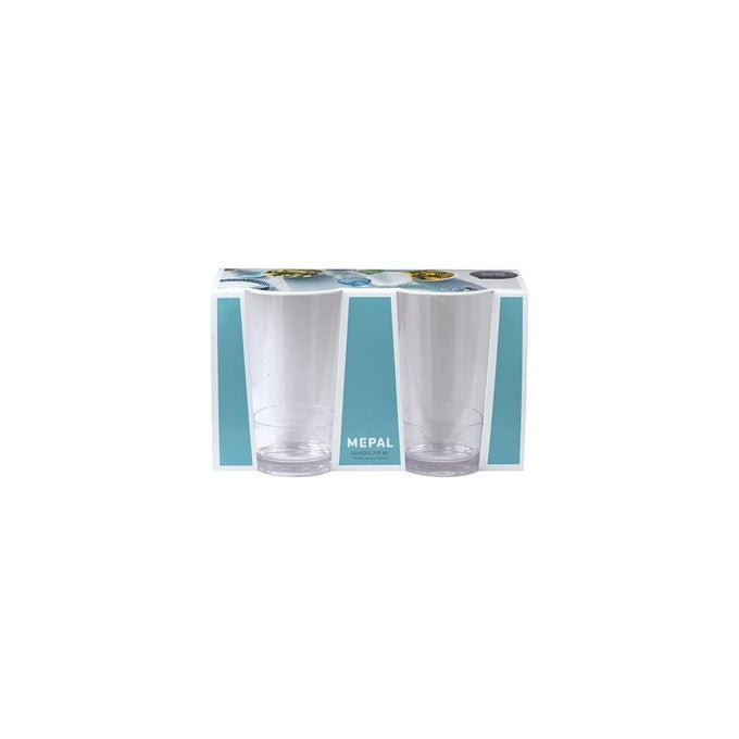 Mepal Plastic Flow Glass Set 275ml, 2-piece durable drinking glasses – available at Keans Claremorris