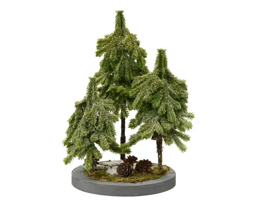 Merry Fir Tablepiece Glitter Indoor, Green L.15 cm x W.15 cm x H.25 cm Keans Claremorris