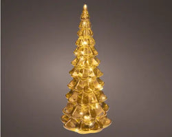 Micro LED Glass Tree – Brown with Warm White Lights (32cm) Keans Claremorris