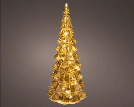Micro LED Glass Tree – Brown with Warm White Lights (32cm) Keans Claremorris