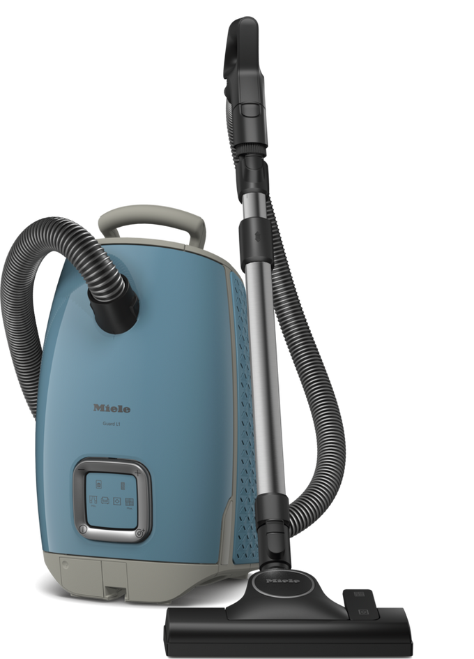 Miele Guard L1 Nordic Blue cylinder vacuum cleaner with 890W motor, AirClean filter, telescopic tube, from Kean’s
