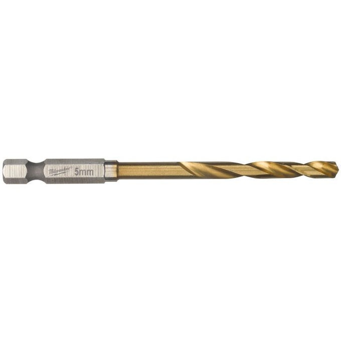 Milwaukee HSS-G Shockwave™ Red Hex Titanium Drill 5mm -1pc - Image 1
