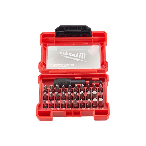 Milwaukee 31 Piece Shockwave Impact Rated Bit Set with Wear Guard Tips, Heat-Treated Steel, for Heavy-Duty Use – Keans