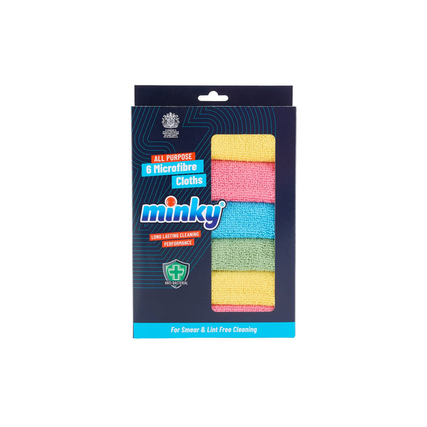 Minky Anti-Bac Microfibre Cloths 6 pack Keans Claremorris