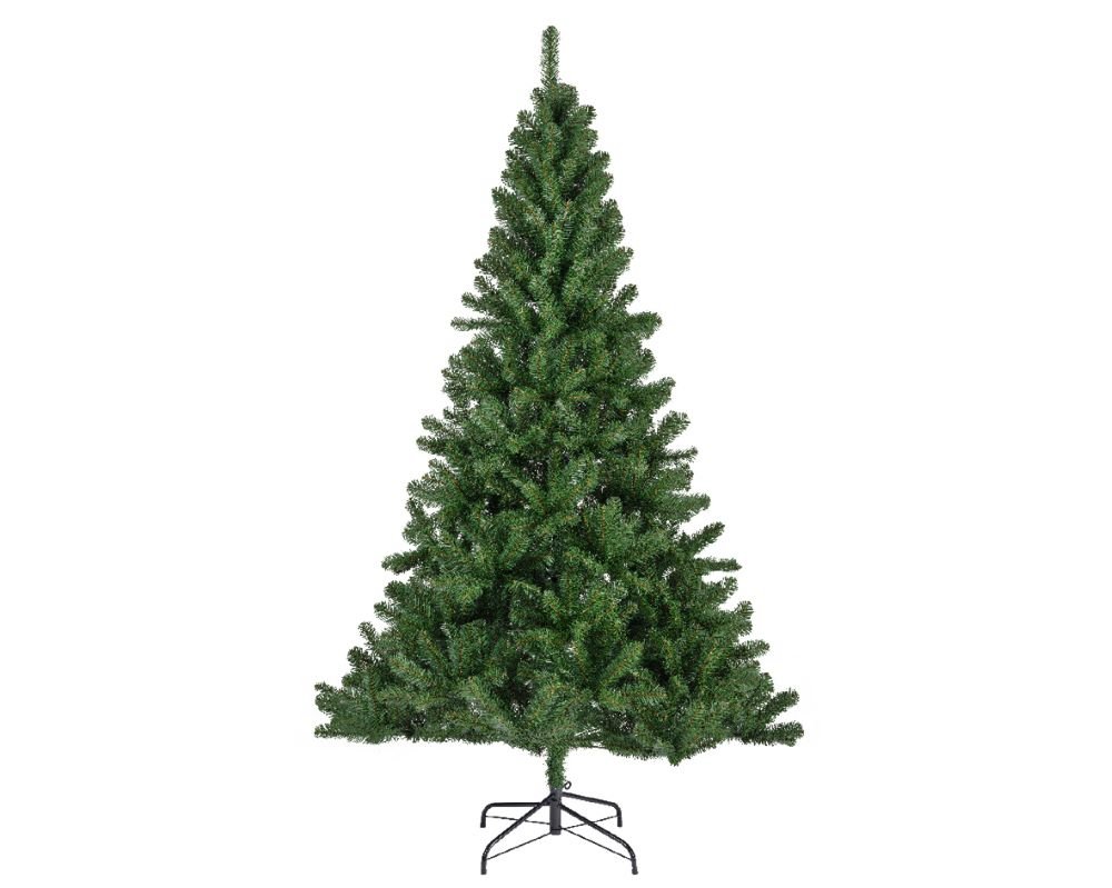 Monarch Pine Green Artificial Christmas Tree 8ft, 637 PVC Tips, Snowy Soft Needle, Hinged 36 Branches – Keans Claremorris