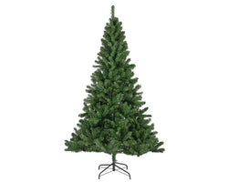 Monarch Pine 210cm green artificial Christmas tree with 835 PVC tips, 46 hinged branches, metal stand – Keans Claremorris